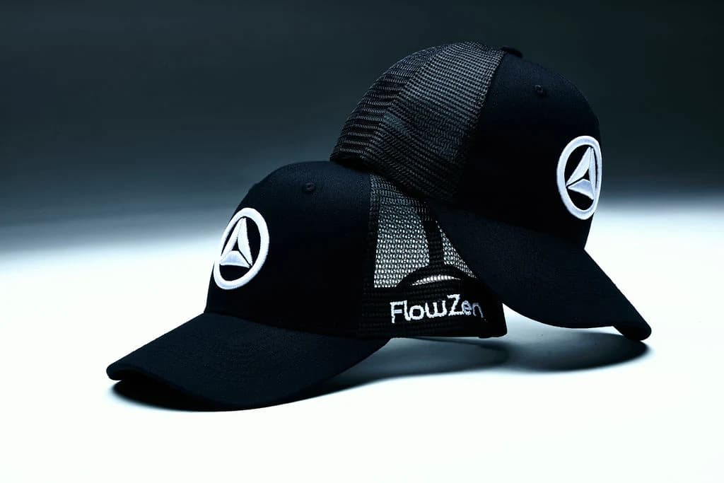 FlowZen trucker cap mesh back panels