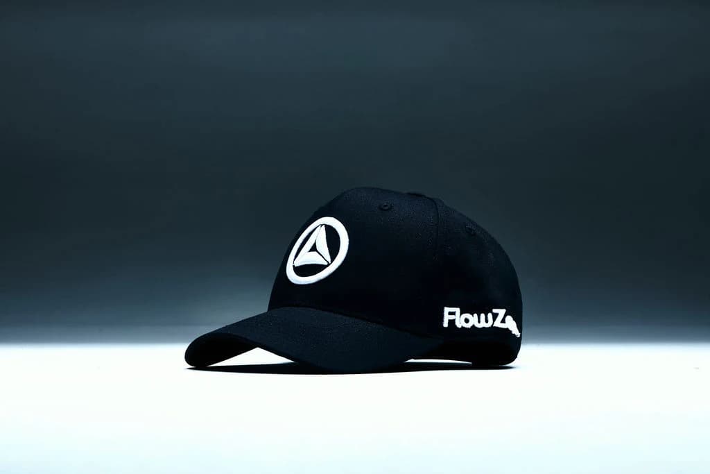 FlowZen baseball snapback cap side profile