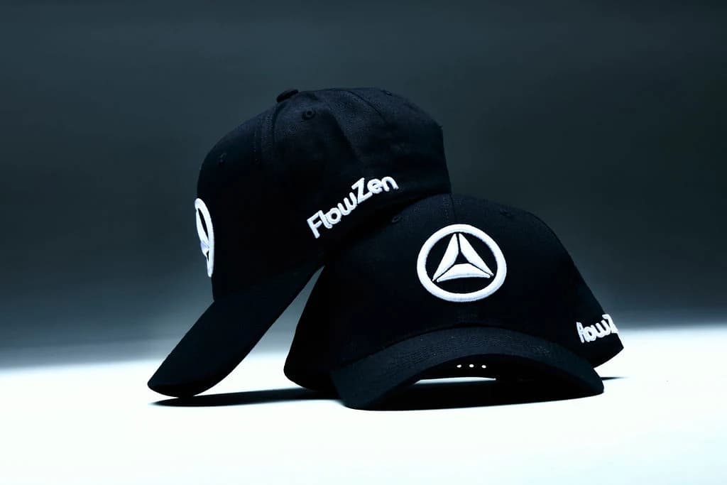 FlowZen baseball cap detail