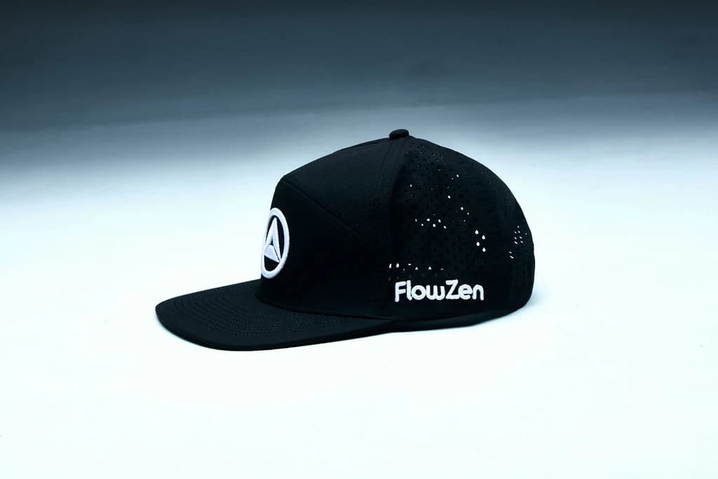 FlowZen flat bill snapback side profile